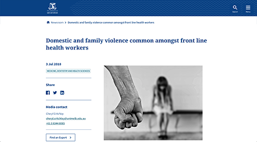 Domestic and family violence common amongst front line health workers