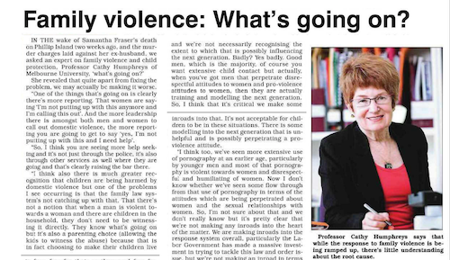 Family violence: What’s going on?