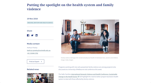 Putting the spotlight on the health system and family violence