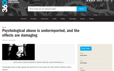 Psychological abuse is underreported, and the effects are damaging